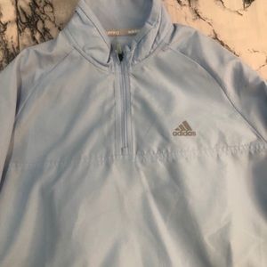Baby Blue Climaproof adidas running windbreaker